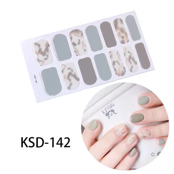 Наклейка для ногтей с полным покрытием, блестящий дизайн, красивая наклейка для ногтей, 3D флуоресцентный цвет, наклейка для маникюра в женском салоне, наклейка для ногтей 0