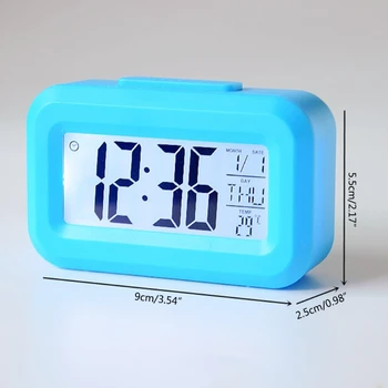 Настольные часы Электронные светодиодные часы Мини Музыкальный цифровой будильник с подсветкой Челнока 5