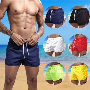 Новые мужские шорты для фитнеса и бодибилдинга, мужская летняя одежда, Дышащие брюки для тренировок в тренажерных залах, Быстросохнущая пляжная одежда, шорты для джоггера, S-3XL