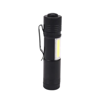 Новый Мини Портативный Алюминиевый Q5 Светодиодный Фонарик XPE & COB Work Light Lanterna Мощная Ручка-Факел Лампа 4 Режима Использования 14500 Или AA 1