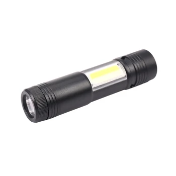 Новый Мини Портативный Алюминиевый Q5 Светодиодный Фонарик XPE & COB Work Light Lanterna Мощная Ручка-Факел Лампа 4 Режима Использования 14500 Или AA 3