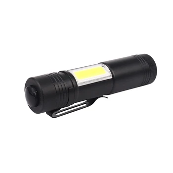 Новый Мини Портативный Алюминиевый Q5 Светодиодный Фонарик XPE & COB Work Light Lanterna Мощная Ручка-Факел Лампа 4 Режима Использования 14500 Или AA 5