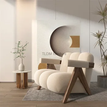 Односпальное кресло Диван с деревянными ножками Гостиная Отдельные спальни Дизайнерский диван из поролоновой губки Xxl Tiny House Muebles Мебель для спальни