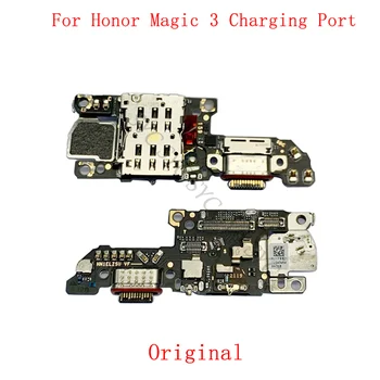 Оригинальная плата разъема USB-порта для зарядки Huawei Honor Magic 3 Разъем для зарядки с устройством чтения sim-карт Запасные части