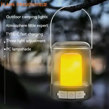 Открытый Многофункциональный USB-Зарядка Кемпинг Легкая Лошадиная Палатка Лампа Бытовой Многофункциональный Портативный Свет Атмосферы Кемпинга