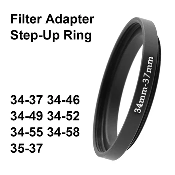 Переходное кольцо фильтра объектива камеры Повышающее кольцо 34-37 34-46 34-49 34-52 34-55 34-58 35-37 для бленды объектива UV ND CPL и т.д.
