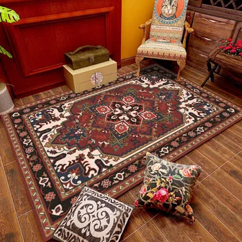 Персидский Винтажный ковер, коврик для гостиной, спальни, Нескользящие коврики, впитывающие Бохо, Марокко, Этнический Ретро-ковер в богемном стиле