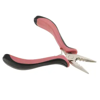 Плоскогубцы для наращивания волос, Съемные плоскогубцы + Наборы инструментов для вытягивания крючков для петель из силиконовых бусин.