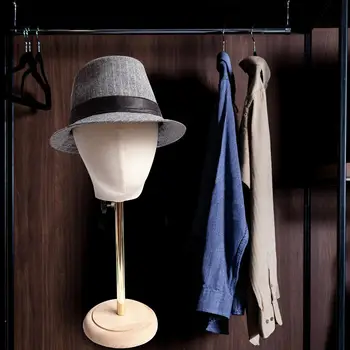 Подставка для хранения шапок, модель головы манекена, регулируемая высота для обучения парикмахера