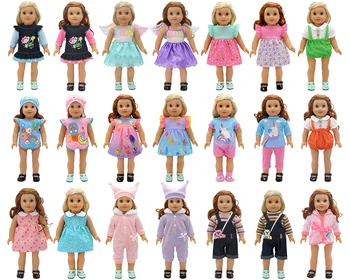 Подходит для 15-18-дюймовых Игрушек, новорожденной куклы и американской куклы, Модного Платья, Нагрудника, подарка для девочки