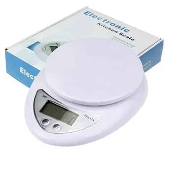 портативные цифровые весы со светодиодной подсветкой весом 1шт 5 кг, весы для измерения пищевых остатков, кухонные электронные весы, небольшие весы для взвешивания в граммах