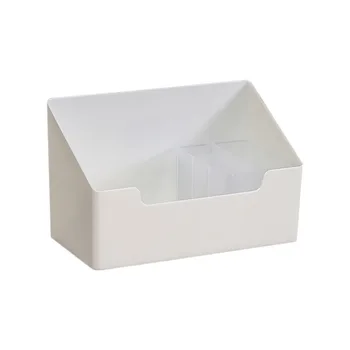 Простой туалетный столик, Пластиковая коробка для хранения косметики на маленьком офисном рабочем столе, средства по уходу за кожей, губная помада для хранения 4