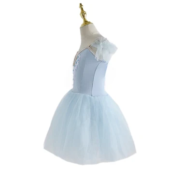 Профессиональное балетное платье для девочек, детская романтическая балетная пачка, одежда для выступлений, платье балерины, костюмы для современных танцев 4