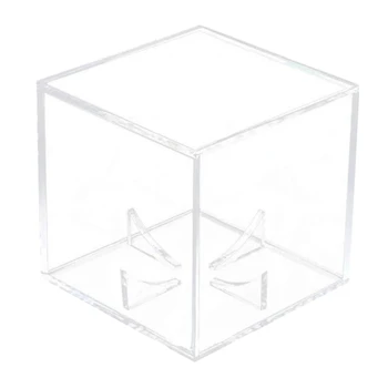 Прочная квадратная бейсбольная выставочная коробка, спортивные принадлежности, протектор для мячей с автографом, Прозрачные акриловые коробки с защитой от ультрафиолета, 3 дюйма