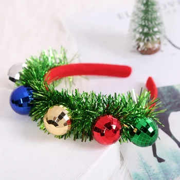 Рождественское украшение на голову, детский праздничный подарок, нарядные подарочные принадлежности, Рождественский шар-прожектор, повязка на голову 3