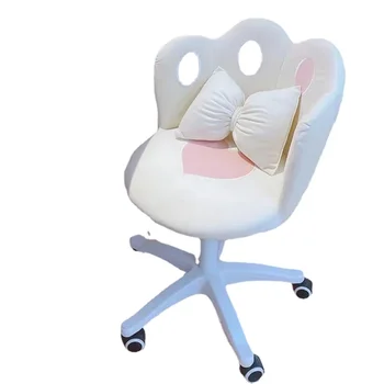 Розовое геймерское игровое кресло Настольный компьютер Эргономичное Удобное кресло для учебы с откидной спинкой Офисные стулья Компьютер 0