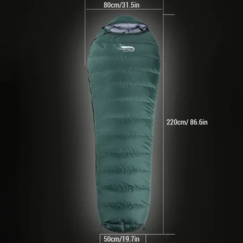 Сверхлегкий спальный мешок Mummy Зимний уличный спальный мешок для кемпинга, путешествий, пешего туризма, зимний спальный мешок 1