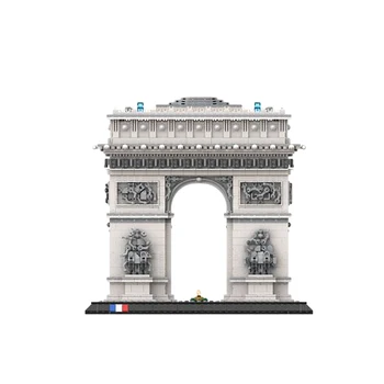 Строительные блоки MOC France Триумфальная арка, всемирно известная историческая архитектура, игрушки с видом на улицу для подарка взрослым 2