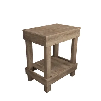 Тонкий торцевой столик из восстановленного дерева, натуральный, маленький столик, приставной столик для дивана, для размещения мелких предметов, просто и щедро, для экономии места