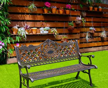 Уличные столы и стулья из двойного литого алюминия, столы и стулья во внутреннем дворе, садовый чайный столик, уличный водонепроницаемый одноместный