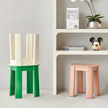 Ультралегкие Пластиковые стулья для гостиной Nordic Банкетный Пол для макияжа Симпатичный стул Одноместный Минималистичный Модный Шезлонг Мебель для интерьера 0