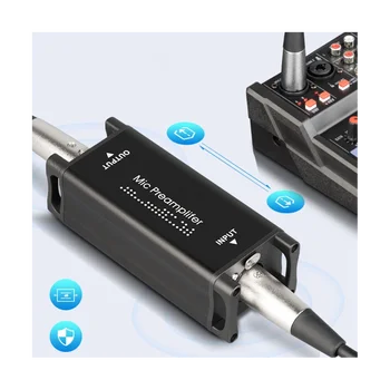 Ультрачистый микрофонный активатор MA-1, усилитель микрофонного предусилителя для студийной или домашней записи, прямой трансляции (с кабелем) 4