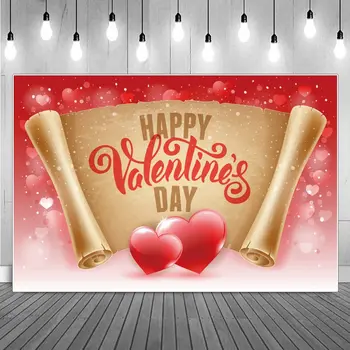 Фоны для фотосъемки с Днем Святого Валентина, Красное Сердце Любви, Рулон Бумаги, Баннер, Плакат, Оформление вечеринки На заказ, Фон для фотосессии.
