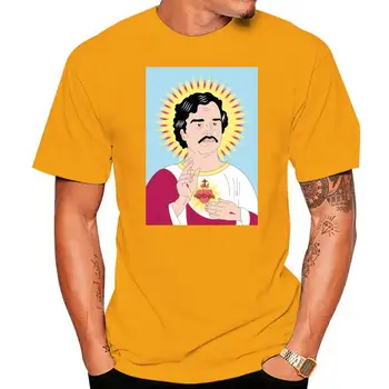 футболка Saint pablo, мужская хлопковая одежда с круглым вырезом, свободная повседневная летняя Обычная футболка 0