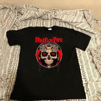 Футболка Рок-группы High on Fire Skull Черного размера Унисекс