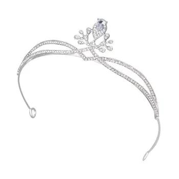 Хрустальная корона принцессы, женская корона на день рождения, ожерелье премиум-дизайна, украшение для вечеринки с кисточками, повязка для волос, головной убор. 3