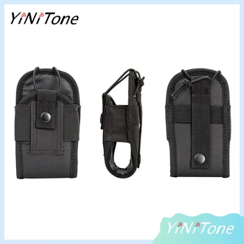 Черная сумка для мобильного радио и рации, поясная сумка, карман, кобура для портативного переговорного устройства, сумка для охоты, альпинизма, кемпинга.