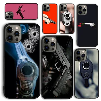 Чехол Для телефона pistol Bang Gun для iPhone 15 SE2020 6 7 8 Plus XR XS для Apple 13 11 12 14 Mini Pro Max Cover coque fundas Shell