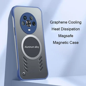 Чехол для телефона с графеновым охлаждением для Honor Magic 4 Pro, чехол для отвода тепла, Magsafe, магнитная беспроводная зарядка, Бескаркасная крышка 0